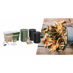 Bytové kompostéry Bokashi, ktoré rozkladajú bioodpad fermentovaním