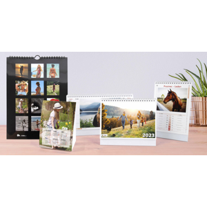 Kvalitné stolové a nástenné kalendáre z vašich fotografii v rôznych veľkostiach