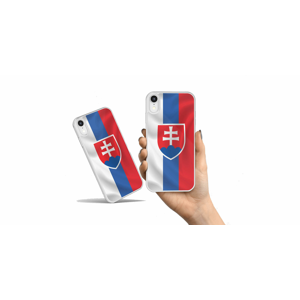 Odolný obal na mobil z pevného polykarbonátu vo farbách slovenskej trikolóry