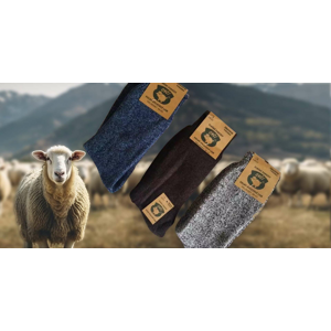 Ovčie vlnené ponožky alebo ponožky Alpaka, 3 páry - veľmi hrejivé, prispôsobivé a priedušné