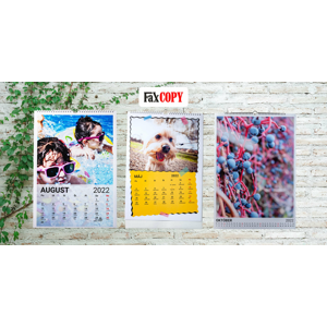 Prémiový nástenný mesačný kalendár s kvalitnou atramentovou fototlačou na kvalitnom fotografickom papieri s vašimi fotografiami