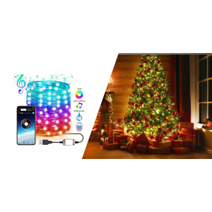Smart LED vianočné osvetlenie, diaľkovo ovládané pomocou mobilnej aplikácie