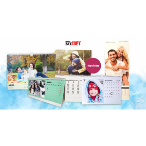 Stolové a nástenné kalendáre od FaxCOPY s vlastnými fotografiami v prvotriednej kvalite - osobný odber ZADARMO až v 40 predajniach