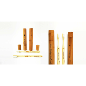Vianočný set extra jemných bambusových zubných kefiek s tubou a originálnym venovaním
