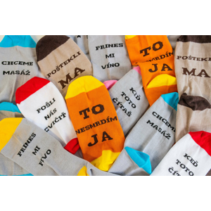 Vtipné slovenské ponožky s nápismi