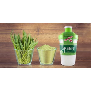 Zelený jačmeň - nápoj plný vitamínov a šejker zdarma
